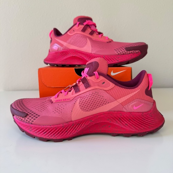NIB NIKE React Pegasus Trail 3 Running Shoes Size 8.5 PINK - Picture 2 of 16